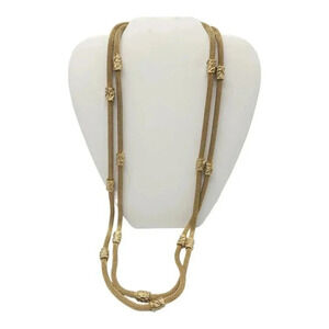 Vendome 61" Extra Long Ornate Gold Tone Metal Flapper Inspired Necklace